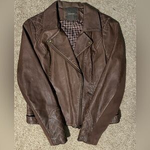 Maurices Chocolate Brown Leather Jacket